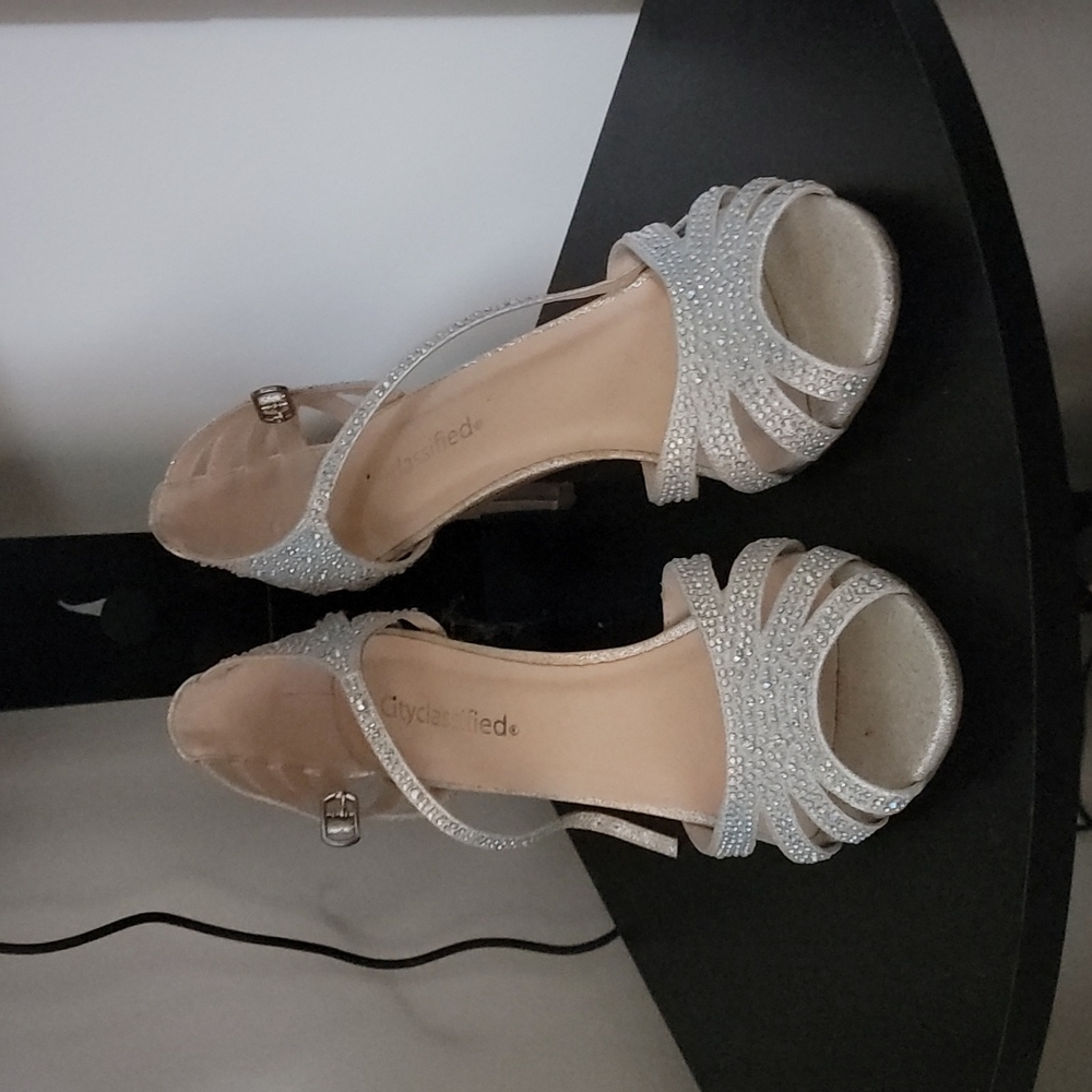 8.5 open toe strap heels